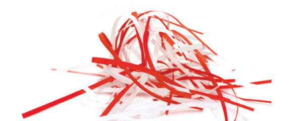 Papier broyé par un destructeur fellowes