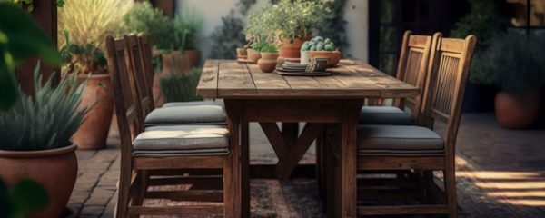 table de jardin en teck